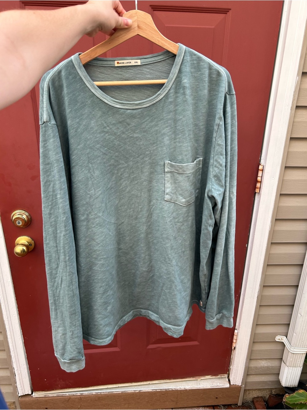 Marine Layer Men’s Long Sleeve Pocket TShirt Size XXL